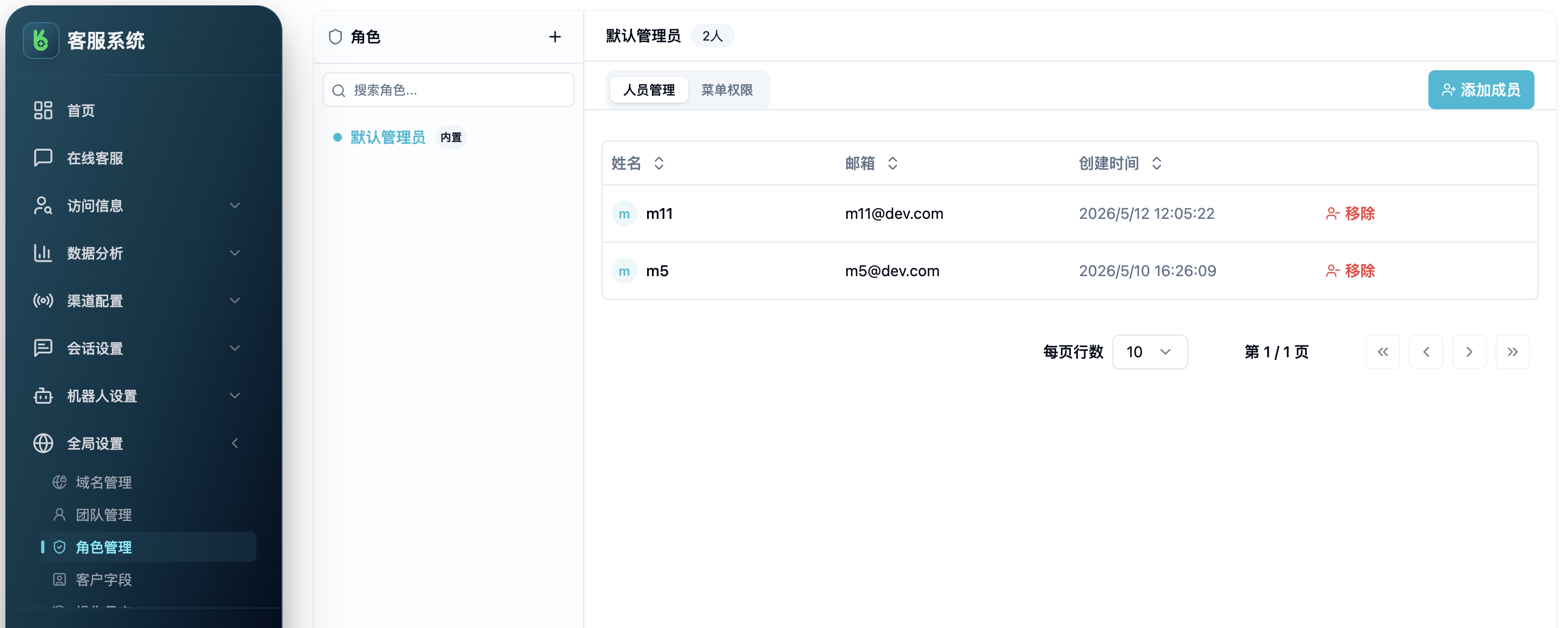 角色管理-人员管理